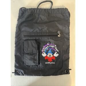 Walt Disney World “Where Magic Lives” Mickey Mouse Drawstring Backpack Cinch Bag